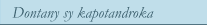 Dontany sy kapotandroka